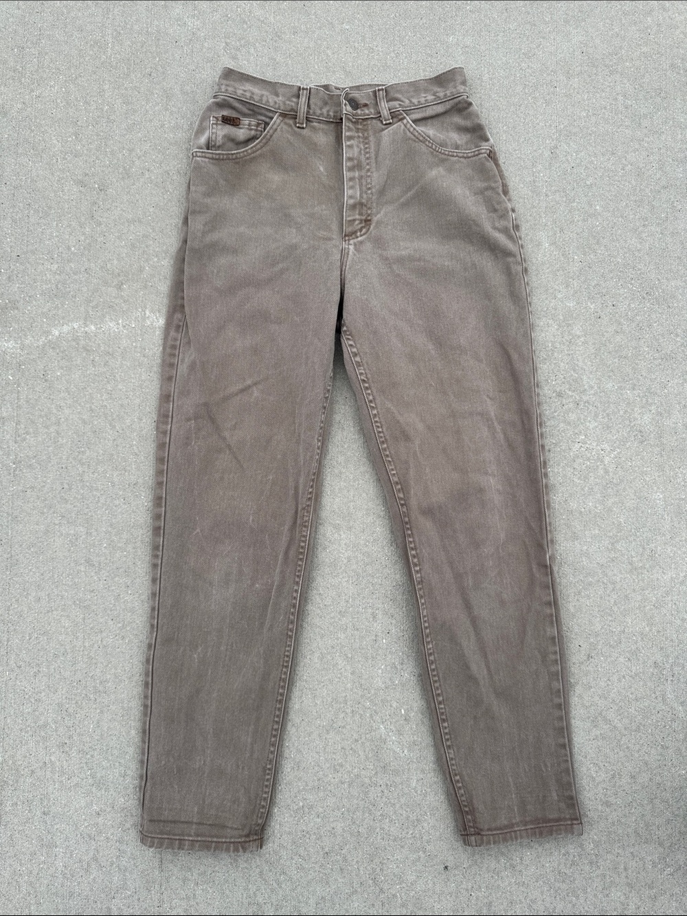Vintage 90’s Lee High Waisted Brown Denim Jeans Size 8 Med - Made In USA